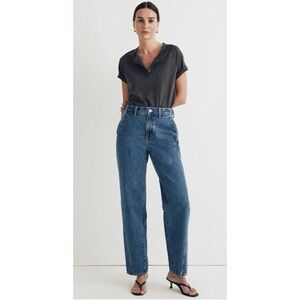 Madewell Baggy Straight High Rise Denim Jean Twisted Seam Size 29